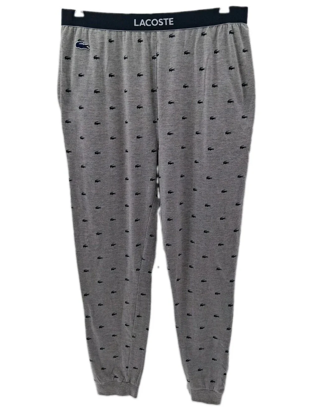 Lacoste Pajama Pants Mens Medium Lounge Sleep Wear Comfort Logo Alligator 31x29